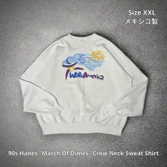 90s Hanes “March Of Dimes” Crew Neck Sweat Shirt ヘインズ マーチオブダイムス クルーネックスウェット ホワイト XXLサイズ メキシコ製 コピーライトあり 非営利団体 ビッグサイズ ボックスシルエット