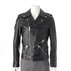 60万極美品サンローラン46メンズライダース黒レザーボンバージャケット羊革エディ 60万極美品サンローラン46メンズライダース黒レザーボンバー