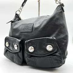 美品✨ COACH Y2K poppy mulch pockets black leather shoulder bag コーチ ショルダーバッグ