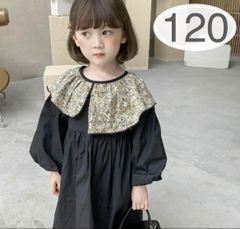 【人気商品】韓国子供服 　ベビー服 　女の子　秋冬　フォーマル　お出かけ　可愛い　花柄　ワンピース　120cm