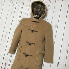 英国/イングランド製★ensuite/エンスウィート★ロング丈ダッフルコート【160cm/Mens size -XS--S/ブラウン】裏地チェック柄◆L42<sale>