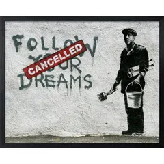 Banksy バンクシー アートフレーム Follow Your Dreams 【bicosya/美工社】 IBA-61739 サイズ530x430x32mmのサムネイル