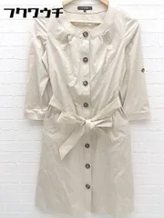 ◇ LAUTREAMONT ロートレアモン 七分袖 ノーカラー コート サイズ2 ベージュ レディース 【中古】 【1002800696857】
