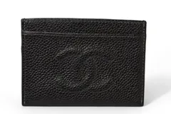 シャネル カードケース/名刺入れ CHANEL ヴィンテージ ココマーク/ブラック【中古】