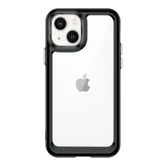 iPhone15 Plus ケース アイフォン15 プラス  耐衝撃 ハイブリット ソフト ケース 【Color】 ブラック