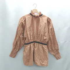 ◇ Θ charrita パイピングフリル 長袖 ブラウス カットソー サイズ 表記なし オレンジ系 レディース E  【1502030040333】