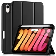 【在庫処分】- 2024 対応iPad mini A17Pro 対応iPad ケース 8.3インチ 軽量 耐衝撃 ケース ペンシル収納 ワイヤレス充電機能 TPU素材 シルク手触り Mini7 オートスリープ/ウェイク機能 三つ折り スタンド 対応iPad M