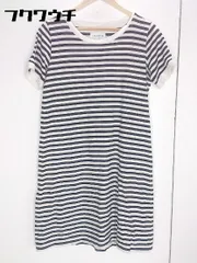 ◇ FORK&SPOON URBAN RESEARCH ボーダー 半袖 ミニ ワンピース サイズ1 ホワイト ブラック レディース  【1002800377992】