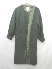 ◇ notch. ノッチ キルティング 切替 ロング ノーカラー 長袖 コート サイズM ブラック カーキ レディース P  【1405090013074】のサムネイル
