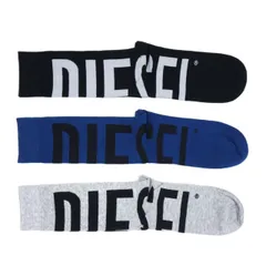 ディーゼル 靴下 ミドル丈 3足セット ブラック ホワイト ブルー ギフト不可 ネコポス発送 DIESEL 00SAYJ 0WGAH E6855