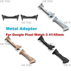 Google Pixel Watch 3用ステンレススチールウォッチバンドアダプター ストラップコネクター メタルブレスレット 1 2バンドアクセサリー 41mm  45mm  1ペア