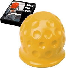 S-NET Hitch Ball Cover, Golf Ball Type, Trailer Grease Guard, 3 Colors, 5.5cm x 6cm, Fits 50mm Square and 2-inch Square Hitch Balls, SN-328-HB (Yellow)