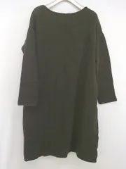 ◇ URBAN RESEARCH DOORS ウール混 長袖 ミニ ワンピース サイズONE ダークグリーン系 レディース P  【1304250000353】