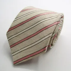 バナナリパブリック ブランド ネクタイ シルク ストライプ柄 PO メンズ グレー Banana Republic 【中古】