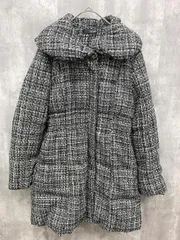 RESEXXY リゼクシー 1514300830009880 中綿 ツイード ロング ダウン コート sizeM/グレー ◆■ レディース