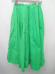 ◇ tnend dness code タック 膝下丈 フレア スカート 表記なし グリーン レディース P  【1408200002241】