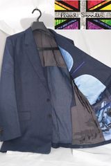 新品☆Paul Smith パリコレモデル 麻絹混 ジャケット☆紺☆Lサイズ