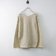 カスタネ Kastane ボーダーBACKあきロンT F/キナリ トップス Tシャツ【2400013895064】