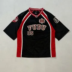90s フブ　FUBU ゲームシャツ　ホッケーシャツ　 オーバーサイズ　黒　古着 FUBU フブ トップス ホッケーシャツ。FUBUはアメリカの代表的な