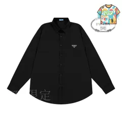 【今日WTO】PRADA クラシック 鉄三角ロゴ ロングスリーブシャツ-ZR41