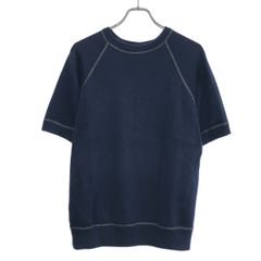 00s Healthknit フェード 半袖スウェット ナス紺 エイジング 古着 