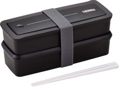 【在庫処分】サーモス 弁当箱 2段 フレッシュランチボックス 980ml ブラック DJS-980W BK