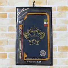 Orobianco オロビアンコ Book case for iPhone 2018(6.1inch)／Navy RS8C036L