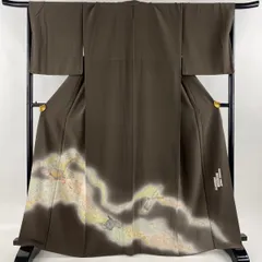 美品 秀美謹製 BANKAN シマエナガ 着物 正絹“息白い日をほっこり