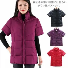 ダウン風ベスト レディース 秋冬 暖かい 半袖 ダウン風ジャケット 立ち襟 スタンドカラー 肩当て 冷え対策 寒さ対策 肩 ウォーマー 防風 合わせやすい 中綿ベスト 防寒 暖かい アウター 上着 軽 xzjhmlx#