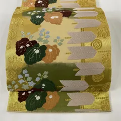 母が誂えましたお品です新品♥️唐織り六通袋帯「百合献上文」山口美術謹織　最終価格でございます