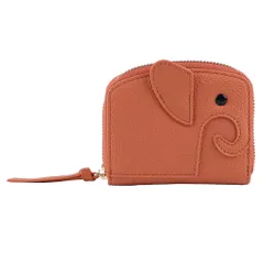 ☆ オレンジ ☆ LIZDAYS ゾウ型 ミニ財布 LIZDAYS リズデイズ ミニ 財布 二つ折り ミニ財布 二つ折り財布 二つ折財布 小銭入れ カードケース ウォレット じゃばら ジャバラ 小さい コンパクト レディース ゾウ型 像 ゾウ ファスナー