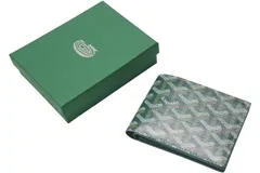 未使用近 GOYARD ヴィクトワール ウォレット 二つ折り財布 グリーン GOYARD - 未使用近 GOYARD ヴィクトワール ウォレット 二つ折り