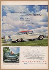 OLDSMOBILE 98 スーパークーペ レトロミニポスター B5サイズ 複製広告 ◆ アメ車 オールズモビル USAD5-490