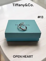 Tiffany & Co. vintagering #13号 Tiffany オープンハートリング　ティファニーオープンハートリング