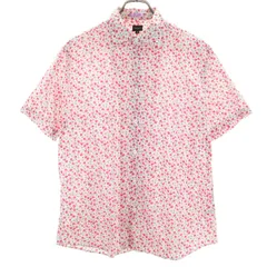 Paul Smith ポールスミス 日本製 花柄 半袖 シャツ M ホワイト系 メンズ 古着