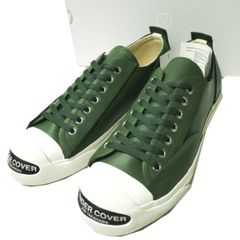 新品 UNDERCOVER アンダーカバー 24AW TOE LOGO LEATHER SNEAKERS トゥロゴ レザースニーカー UC2D9F02 M(26-26.5cm) GREEN スニーカー シューズ g22069