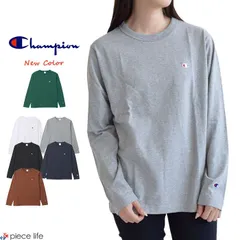 正規取扱店 チャンピオン Champion ロングスリーブ Tシャツ ロンT  長袖 メンズ レディース カットソー ワンポイント S M L XL C3-Y428 グレー