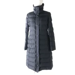 美品★正規品 ARMANI COLLEZIONI アルマーニコレツォーニ 撥水加工 スタンドカラー ダウンコート レディース ブラック 黒 42 エレガント◎のサムネイル