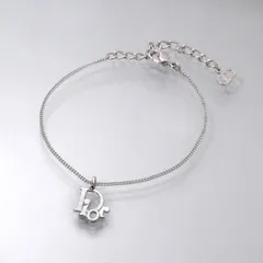 Dior Vintage ロゴチャームブレスレット（シルバー）