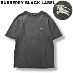 【人気】 バーバリー ブラックレーベル BURBERRY BLACK LABEL ホースマーク 刺繍ロゴ 半袖 Tシャツ 3 グレー メンズ