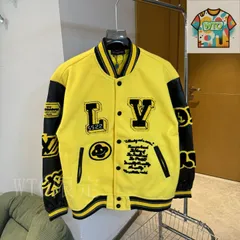 【今日WTO】Louis Vuitton FW22 イエローパンサー刺繍ベースボールジャケット-ZW22