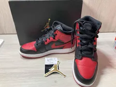 NIKE AIR JORDAN 1 MID (GS) 554725 074 ナイキ エアジョーダンBLACK/GYM RED-WHITE 25cm スニーカー