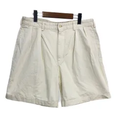 90年代 Polo by Ralph Lauren ポロ ラルフローレン 2タック チノショートパンツ アイボリー(メンズ W36)中古 古着 T9342