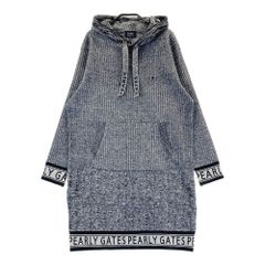 サイズ：0 PEARLY GATES パーリーゲイツ 2024年モデル フード付 長袖 ニットワンピース  グレー系 [240101436428] ゴルフウェア レディース ストスト