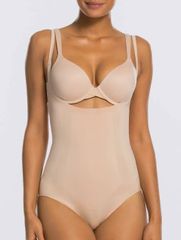 【新品未使用】 SPANX 10129R レディース シェイプウェア オープンバスト ボディスーツ 下着 HIGH-WAISTED BRIEF SCULPTING BODY SHAPER SOFT NUDE L