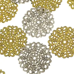 透かしパーツ チャーム サークル 丸 20個 ピアス アクセサリー ネックレス 飾り ハンドメイド 手芸 材料 pt-2697