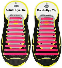 geneX 靴ひも 結ばない 靴紐 ゴム 伸縮 ほどけない 簡単取り付け 靴紐が解けてイライラを解消 脱ぎ履きが楽々 子供から高齢者までも対応( ピンク)