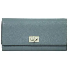 ⭐️ 美品 フェンデ ピーカブー レザー 二つ折り 長財布 ブラウン 鑑定済 FENDI フェンディ 財布 ピーカブー 二つ折財布 グレージュ