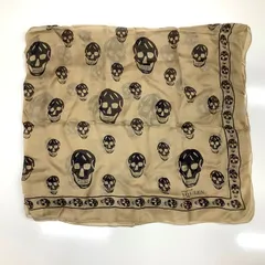 【希少】 ALEXANDER McQUEEN ストール ドクロ ブラウン 2025年最新】ALEXANDER MCQUEEN スカルスカーフの人気アイテム