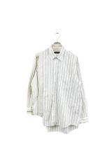 remake docking asymmetry shirt ドッキング アシンメトリー シャツ ストライプ グリーン系 ホワイト Calvin Klein ヴィンテージ 6